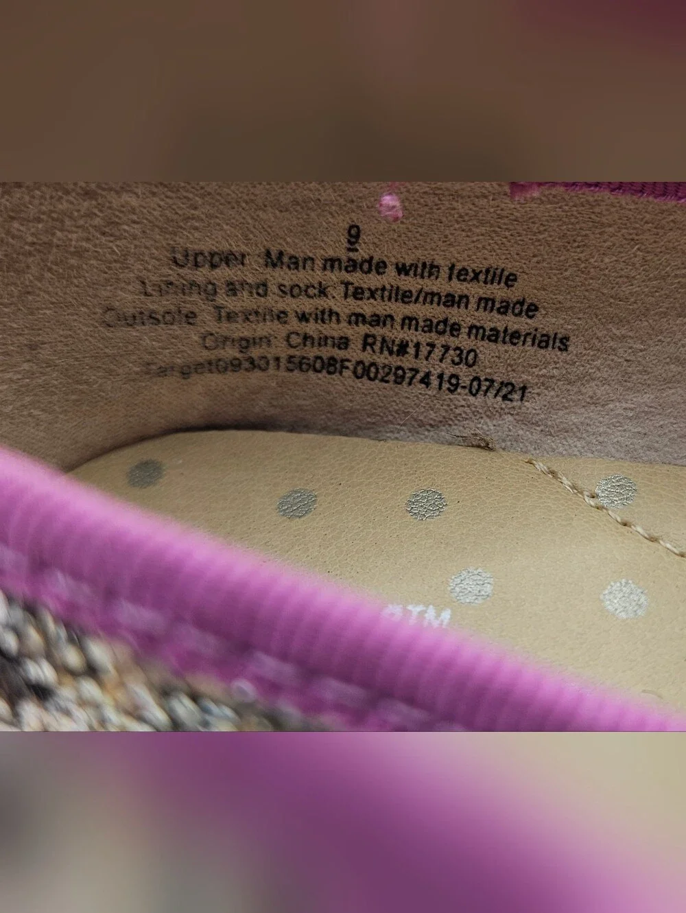 Cat & Jack Glitter & Dusty Rose Ballet Flats - 2 Pair Bundle. Size 9